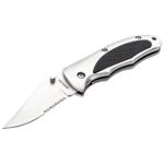 Stainless Steel Pocket Knife - Available in: Black/Silver