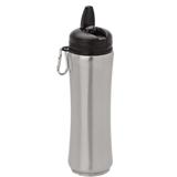 750ml Stainless Steel Bottle with Carabiner - Silver