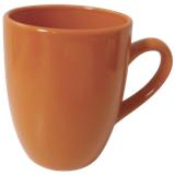 354ml Curved Ceramic Mug - White, Red, Black, Blue, Orange, Yell