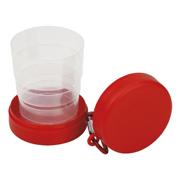 220ml Foldable Cup with Pill Holder and Carabiner Clip