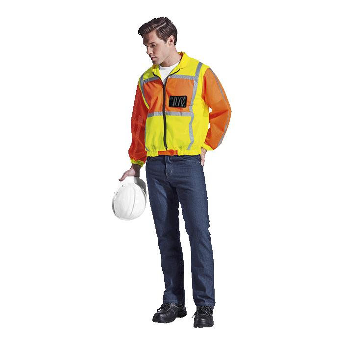 Contract Long Sleeve Reflective Vest - Available in: Safety Yell