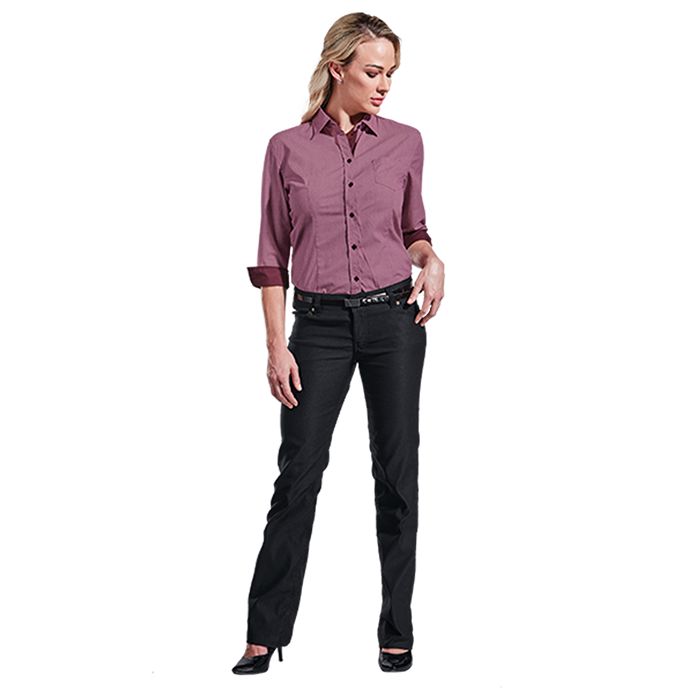 Ladies Stretch Chino Pants - Avail in: Black, Stone or Navy