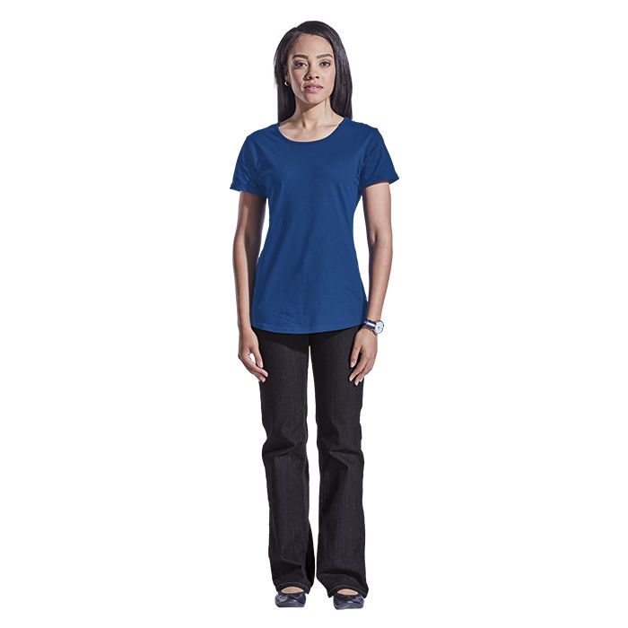 Ladies 145g Barron Crew Neck T-Shirt - Avail in: Black, Navy, Re