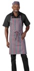 Deli Apron Charcoal/ Red / White