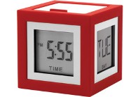 Lexon Cubissimo Clock - Available: green, grey, prussian blue, v Lexon Cubissimo Clock - Available: green, grey, prussian blue, v