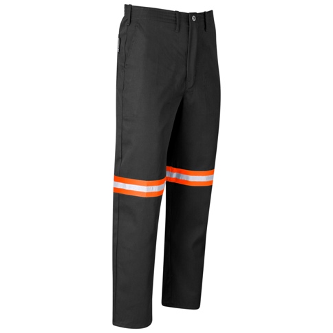 Trade Polycotton Conti Workwear Pants - Reflective Legs - Orange