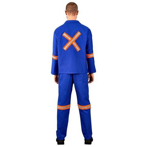 Technician 100% Cotton Conti Suit - Reflective Arms, Legs & Back