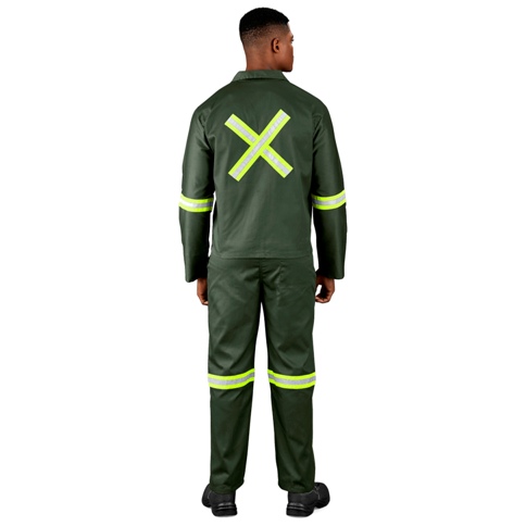 Acid Resistant Polycotton Conti Suit - Reflective Arm, Legs & Ba