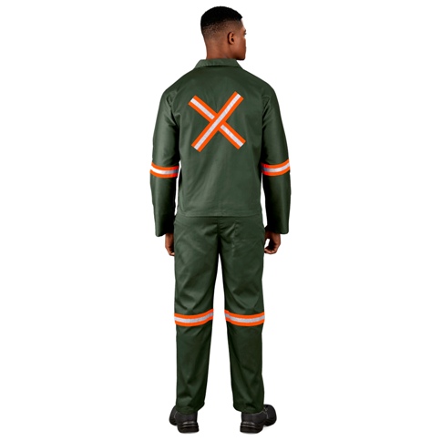 Acid Resistant Polycotton Conti Suit - Reflective Arm, Legs & Ba