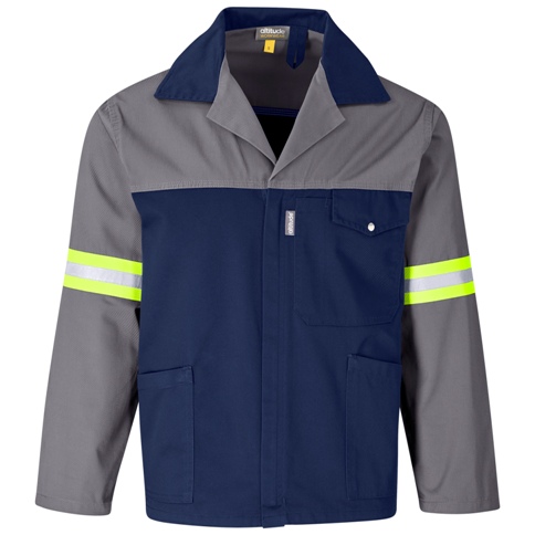 Site Premium Two-Tone Polycotton Workwear Jacket - Reflective Ar