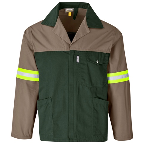 Site Premium Two-Tone Polycotton Workwear Jacket - Reflective Ar