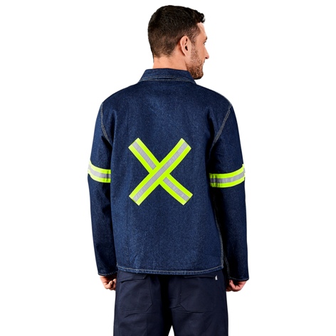 Cast Premium 100% Cotton Denim Workwear Jacket - Reflective Arms