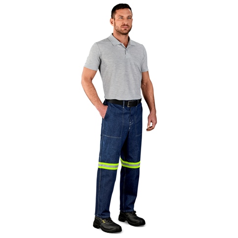 Cast Premium 100% Cotton Denim Workwear Pants - Reflective Legs