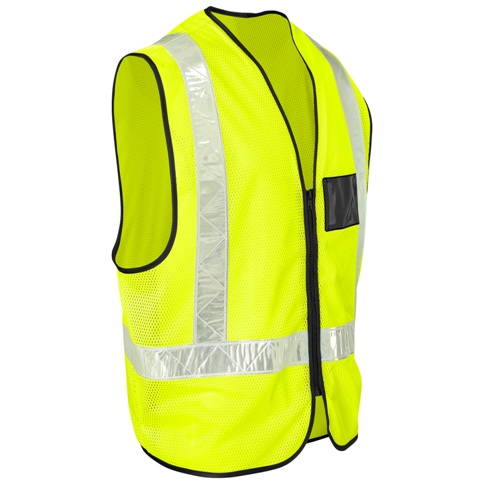 Airport Full-Zip Hi-Viz Reflective Vest - Yellow