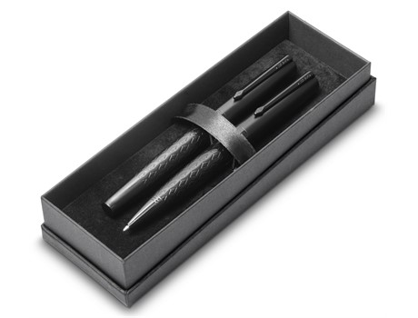 Alex Varga Galexia Ball Pen & Rollerball Set-Black