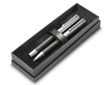 Alex Varga Sirius Ball Pen & Rollerball Set-Black