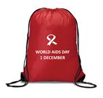 Aids Drawstring Bag - White