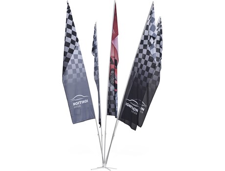 Champion 5 Flag Fountain 6m Large (1m x 4m flags)