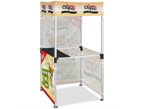 Ovation Gazebo 1 x 1m Kiosk 3 Half Walls 1 Full Wall