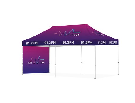 Ovation Gazebo 6 x 3m 1 Short Side Full Wall