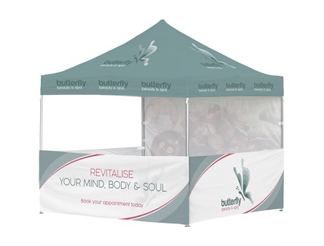 Ovation Gazebo 3 x 3m 3 Half Walls 1 Full Wall