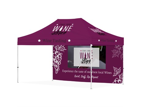 Ovation Gazebo 4.5 x 3m 1 Long Side Full Wall