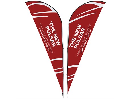 Legend 2m Sharkfin Double sided Flying Banner