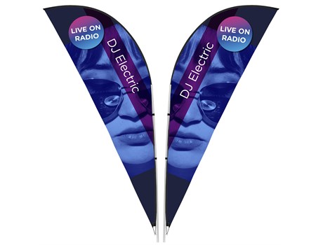 Legend 3m Sharkfin Double Sided Flying Banner