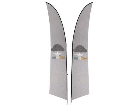 Legend 3m Arcfin Double Sided Flying Banner