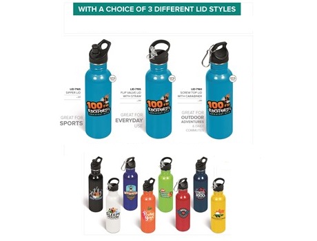 Ventura Drink Bottle - Black, Blue, Light Blue, Navy, Orange, Re