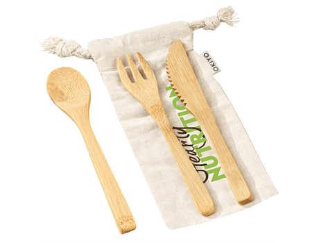 Okiyo Eco Friendly Nakama Bamboo Cutlery Set