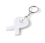 Aids Ribbon Plastic Keyholder - White