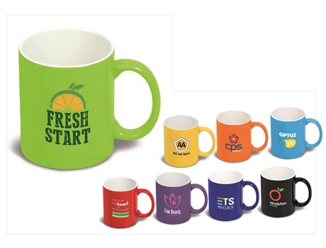 Omega Mug - Black, Cyan, Lime, Navy, Orange, Purple, Yellow or R