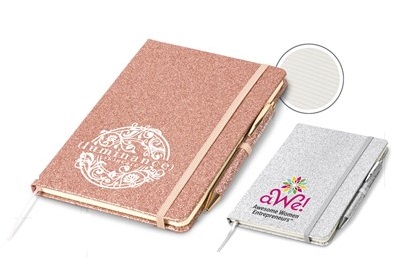 Sparkle A5 Notebook - Avail in: Rose Gold or Silver