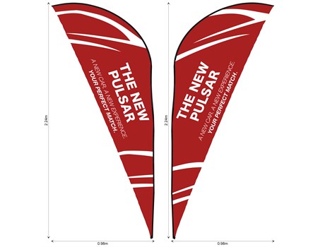 Legend 2m Sharkfin Double sided Flying Banner Skin
