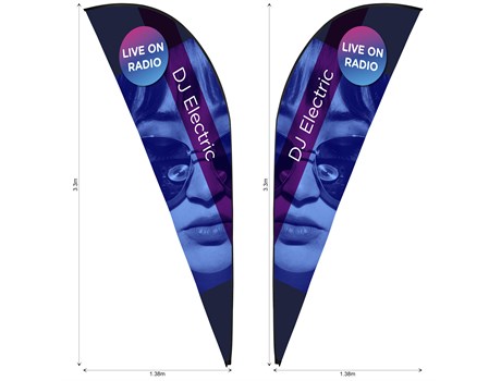 Legend 3m Sharkfin Double Sided Flying Banner Skin