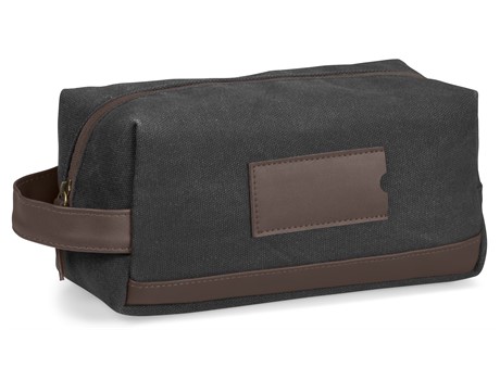 Hamilton Canvas Toiletry Bag - Charcoal