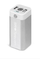 Megajolt Power Bank & Torch - Avail in Silver 10 000mAh