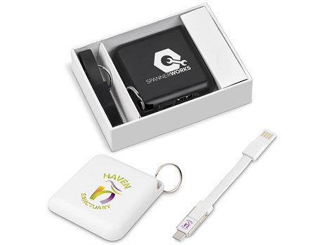 Emergency Power Bank & Charging Cable Keyholder Set