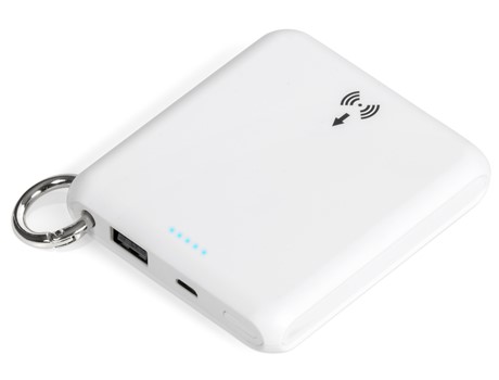 Iconic 5000mAh Wireless Power Bank - White