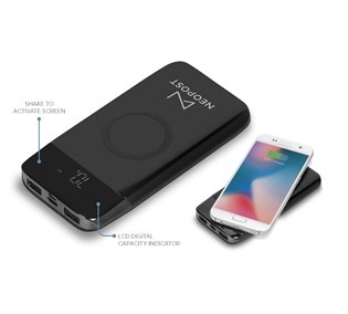 Tremor 8000mAh Wireless Power Bank - Black