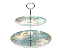 Maxwell & Williams Kimono 2 Tier Cake St Teal - Min Orders Apply Maxwell & Williams Kimono 2 Tier Cake St Teal - Min Orders Apply