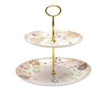 Maxwell & Williams Kimono 2 Tier Cake Std Pink - Min Orders Appl Maxwell & Williams Kimono 2 Tier Cake Std Pink - Min Orders Appl