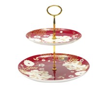 Maxwell & Williams Kimono 2 Tier Cake Stand Red - Min Orders App Maxwell & Williams Kimono 2 Tier Cake Stand Red - Min Orders App