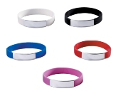 Silicone Wrist Band with Aluminium