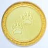 Paw embossed round custom coaster