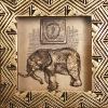 Gold Ethnic Frame Elephant & footprint