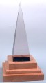 Pyramid trophy on wooden base Pyramid trophy on wooden base