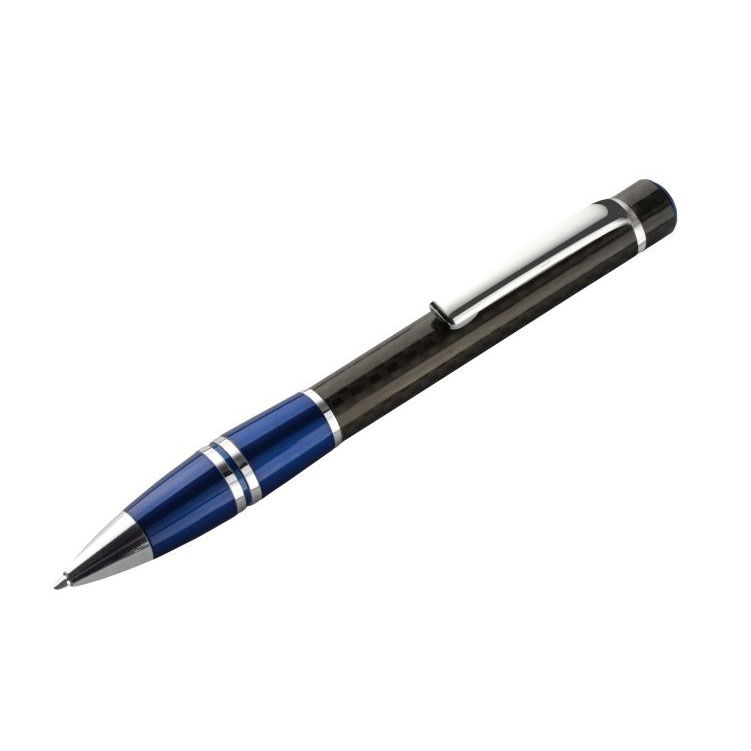 "Carbon Fibre"- metal ball pen with a carbon fibre finish in met