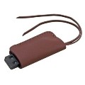 USB storage drive with leather pouch - 4 Gig